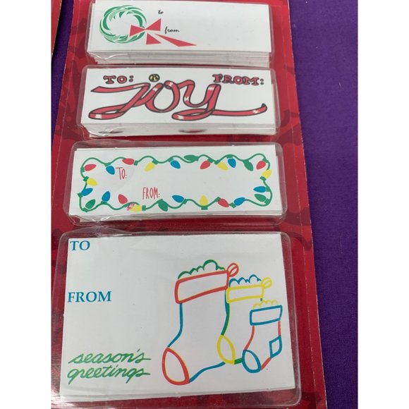 Vintage Gift Tags 1995 Package Partners 75 Gift Tags Per Package Lot of Two - Picture 2 of 7